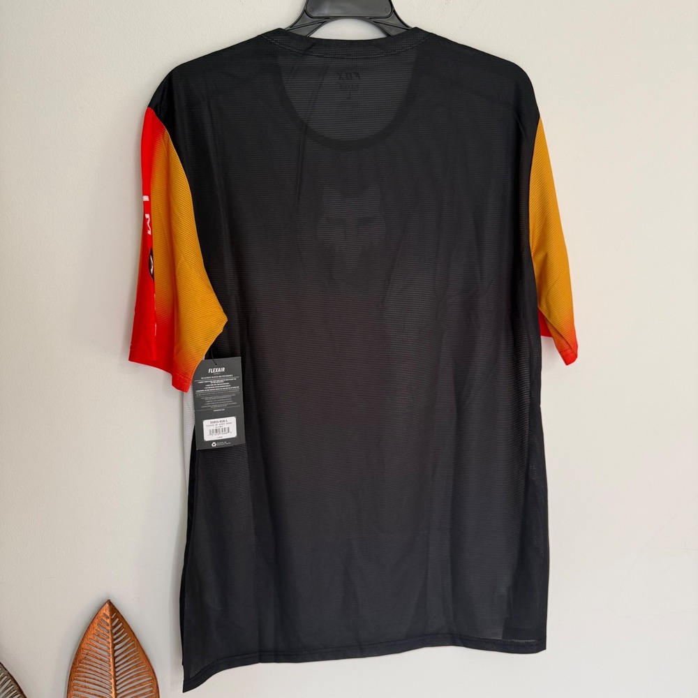 Fox Racing Flexair Novah SS Jersey Mens Large Black White Orange 31011-018-L NWT - Picture 5 of 6